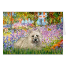 Cairn Terrier 4 - Garden Greeting Card