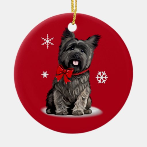 cairn terrier at christmas ceramic ornament zazzle cairn terrier at christmas ceramic ornament zazzle
