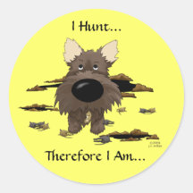 Cairn Terrier (Cairn Terriers) - I Hunt.. Stickers
