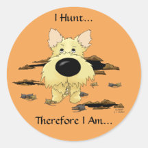 Cairn Terrier (Cairn Terriers) - I Hunt.. Stickers