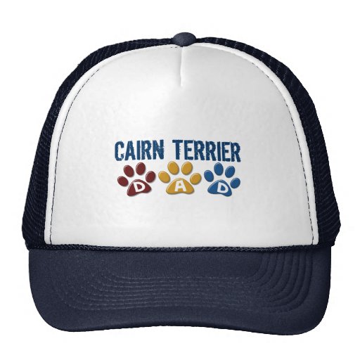 CAIRN TERRIER DAD Paw Print 1 Hats