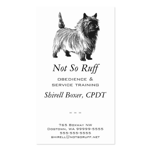 Cairn Terrier Dog Business Business Card