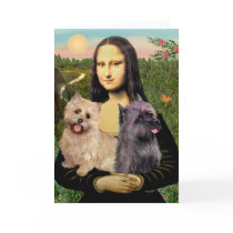 Cairn Terrier Pair - Mona Lisa cards