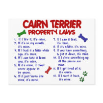 CAIRN TERRIER Property Laws 2 postcards by poochloverstuff CAIRN TERRIER Property Laws 2 postcards