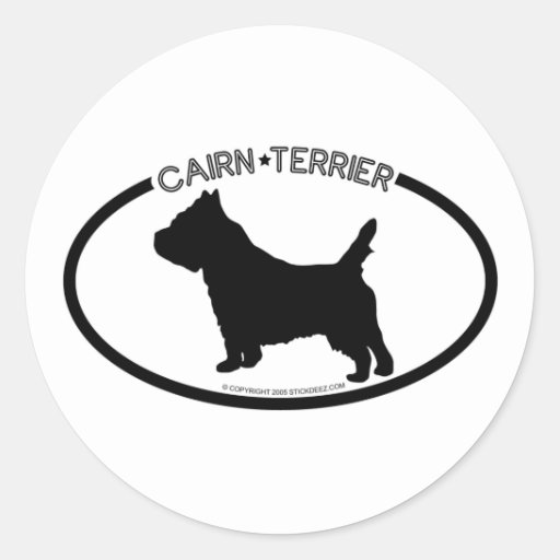 Cairn Terrier Silhouette Black Sticker | Zazzle