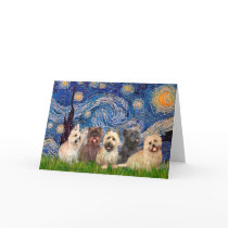 Cairn Terriers (Five) - Starry Night cards