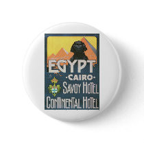 Cairo Egypt - Vintage travel poster art buttons