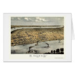 Cairo, IL Panoramic Map - 1867 Greeting Cards