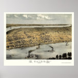 Cairo, IL Panoramic Map - 1867 Print
