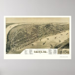 Cairo, IL Panoramic Map - 1888 Print