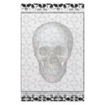 Cairo Lg Black Skulls Stationary Personalized Stationery