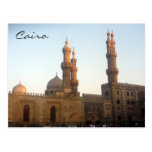 cairo mosque minarets postcard