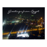 cairo night egypt postcard