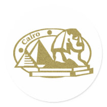 cairo round sticker