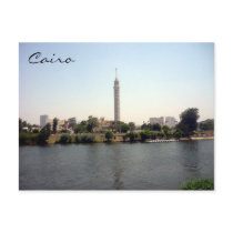 cairo tower river post card