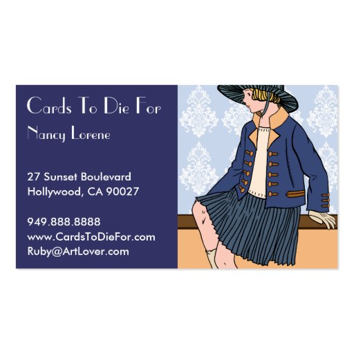 Caitlin in Blue - Business Cards (front side)