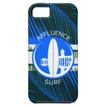 Caja azul de las palmas de Affliuence iPhone 5 Case-Mate Protector