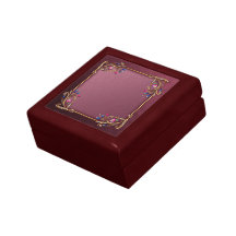 Caja de regalo de la gema de la flor