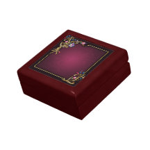 Caja de regalo de la gema de la flor