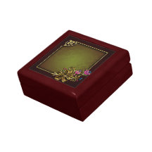 Caja de regalo de la gema de la flor