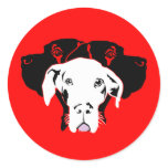 Caja Drei Doggen Round Stickers