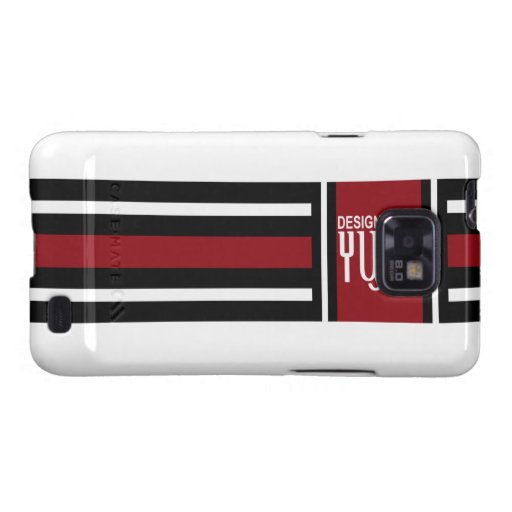 Caja elegante blanca roja negra del teléfono de la samsung galaxy s2 fundas