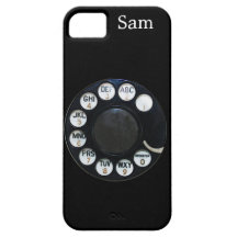 Caja negra del iPhone 5 del dial rotatorio iPhone 5 Case-Mate Protectores