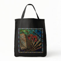 CAJUN ACCORDIAN GROCERY TOTE bags