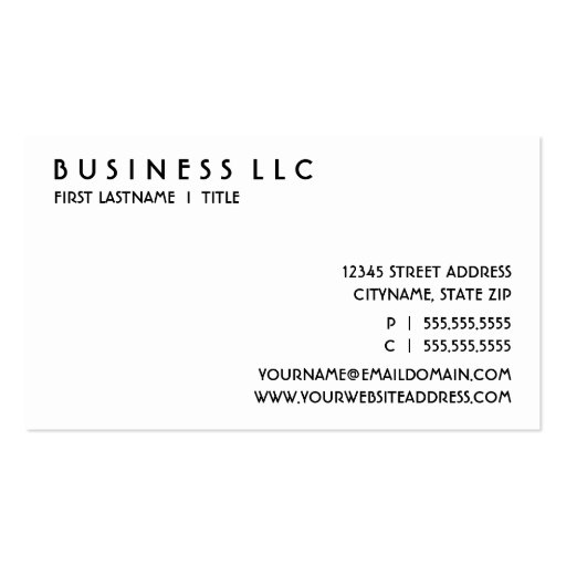 cajun. business card templates (back side)