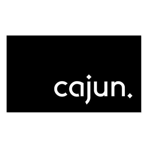 cajun. business card templates (front side)
