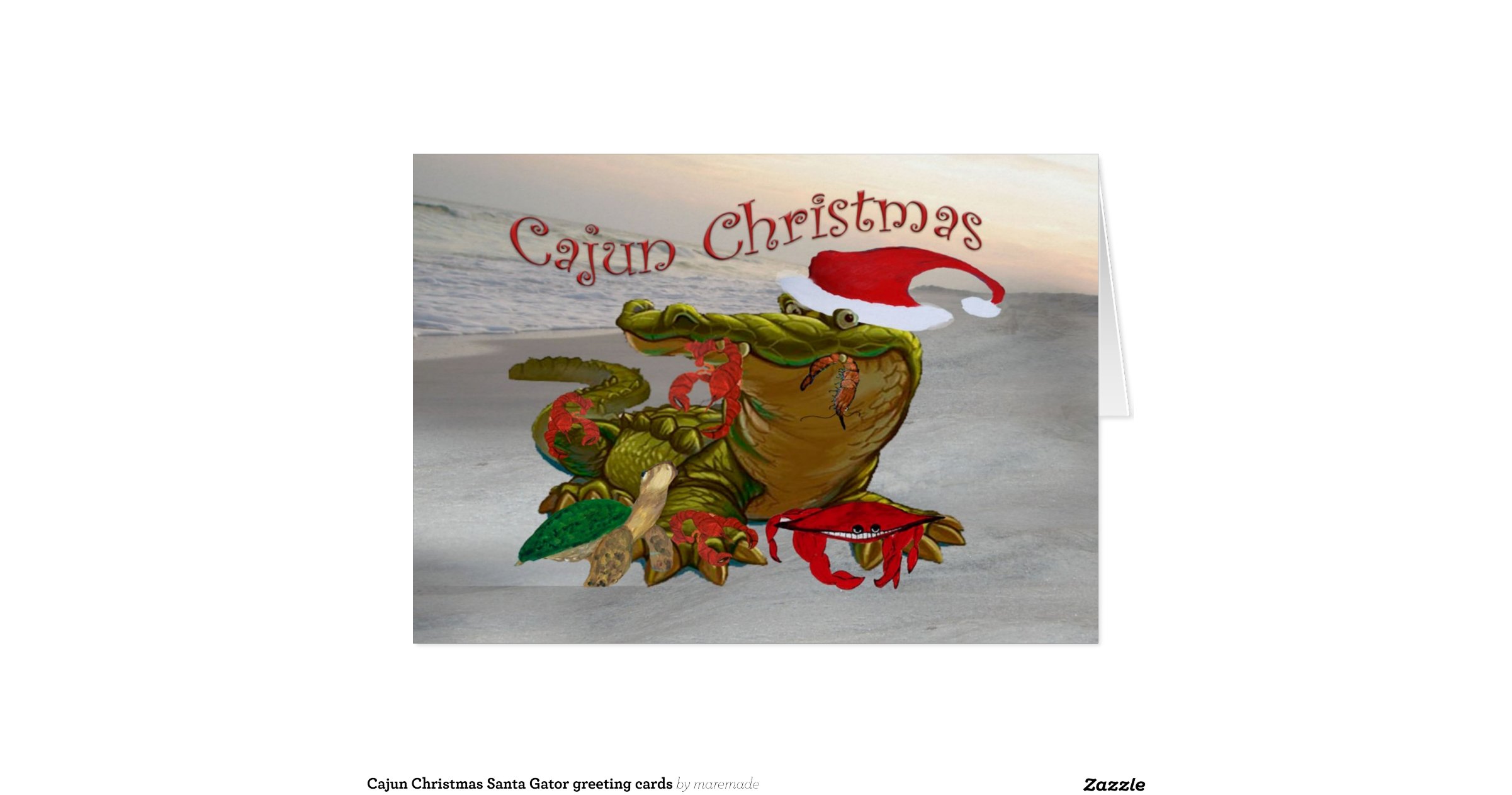 cajun christmas santa gator greeting cards cajun christmas santa gator greeting cards