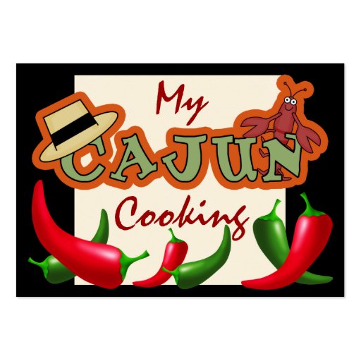 Cajun Cooking Cards by SRF Business Card (front side)