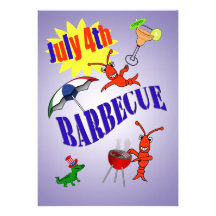 Cajun Crawfish 4th of July Invitation