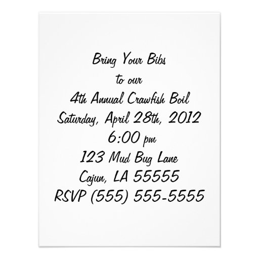 Cajun Crawfish Boil Party Invitation