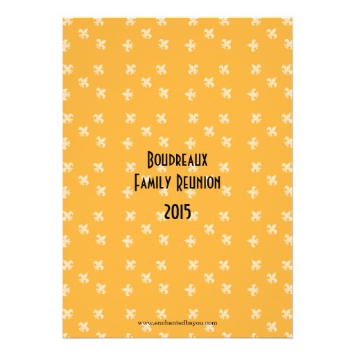 Cajun Crawfish Fleur de Lis Family Reunion Invitation