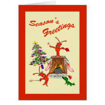 Cajun Crawfish Gumbo Christmas Greeting Cards