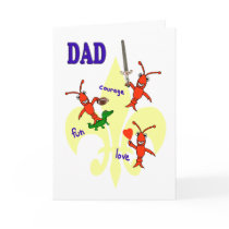 Cajun Crawfish Happy Father's Day Cards