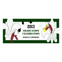 Cajun Crawfish Jazz Graduation Party Custom Announcement