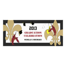 Cajun Crawfish Jazz Graduation Party Custom Announcement