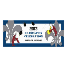 Cajun Crawfish Jazz Graduation Party Custom Announcements