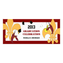 Cajun Crawfish Jazz Graduation Party Custom Invitations