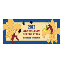 Cajun Crawfish Jazz Graduation Party Personalized Announcement