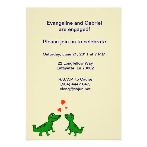 Cajun Themed Engagement Party Invitation
