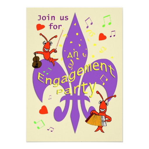 Cajun Themed Engagement Party Invitation