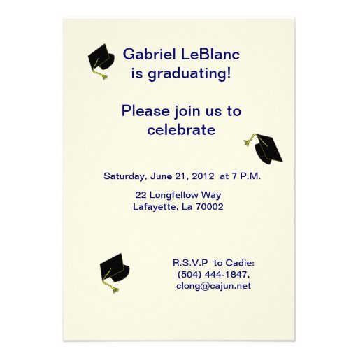 Cajun Themed Graduation Invitation