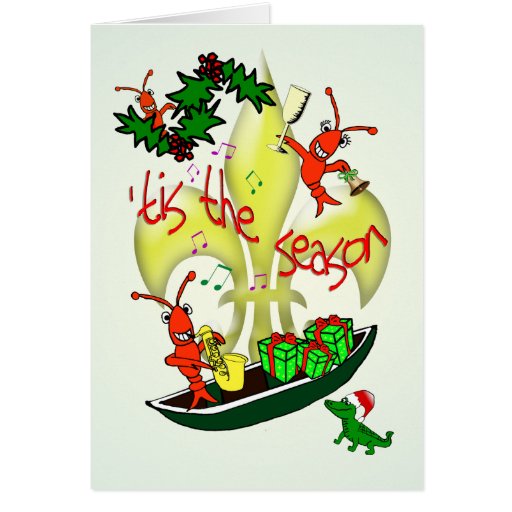 Cajun Themed Tis The Season Christmas Card Zazzle cajun-themed-tis-the-season-christmas-card-zazzle