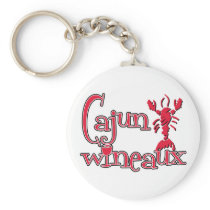 Cajun Wineaux crawfish red Keychain