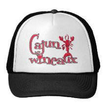 Cajun Wineaux crawfish red Mesh Hats