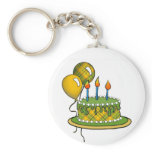Cake-020 Green & Yellow Tartan Plaid Key Chain