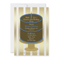 Cake 50th Surprise Birthday Party Invitation invitation